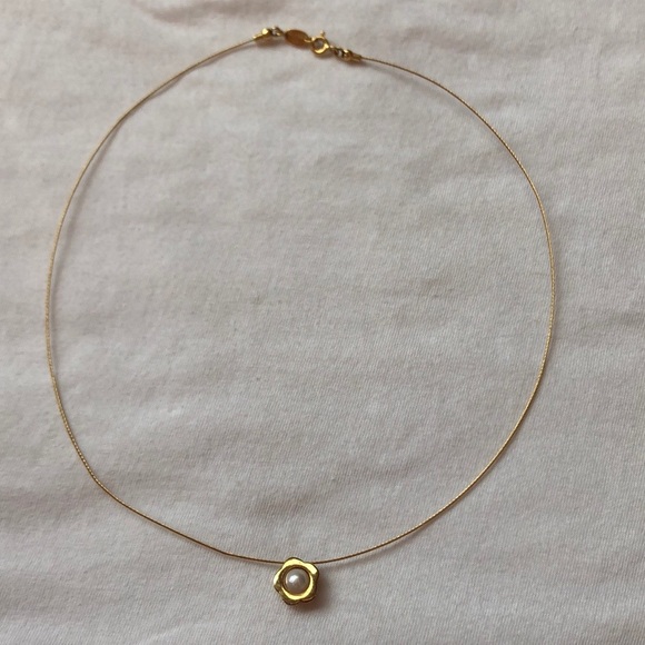Jewelry | 14k Gold Wire Necklace With 